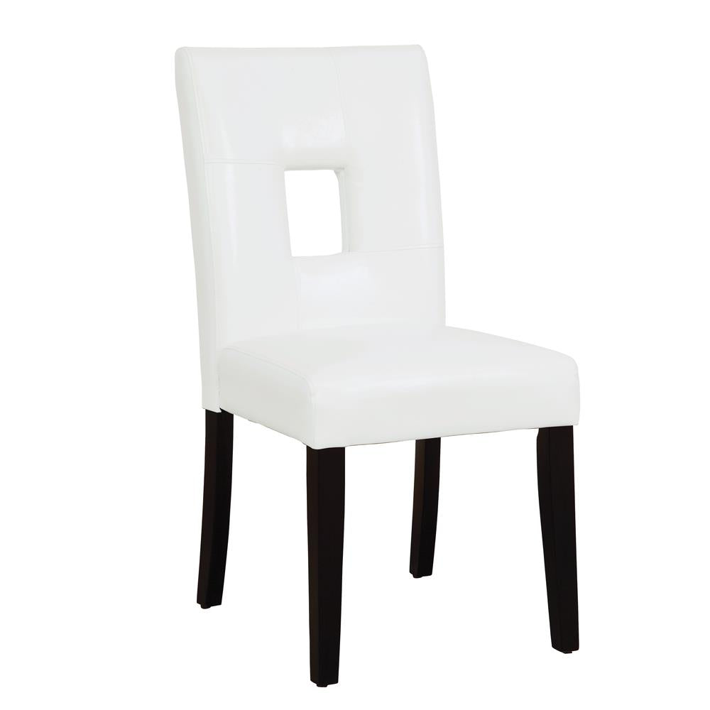 Shannon White Open Back Upholstered Dining Chairs, Set of 2 - 103612WHT - Bien Home Furniture &amp; Electronics