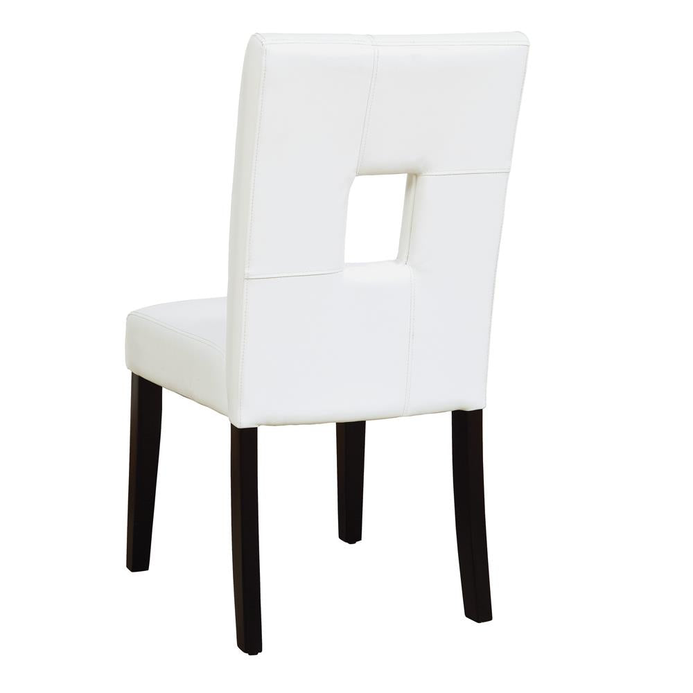 Shannon White Open Back Upholstered Dining Chairs, Set of 2 - 103612WHT - Bien Home Furniture &amp; Electronics