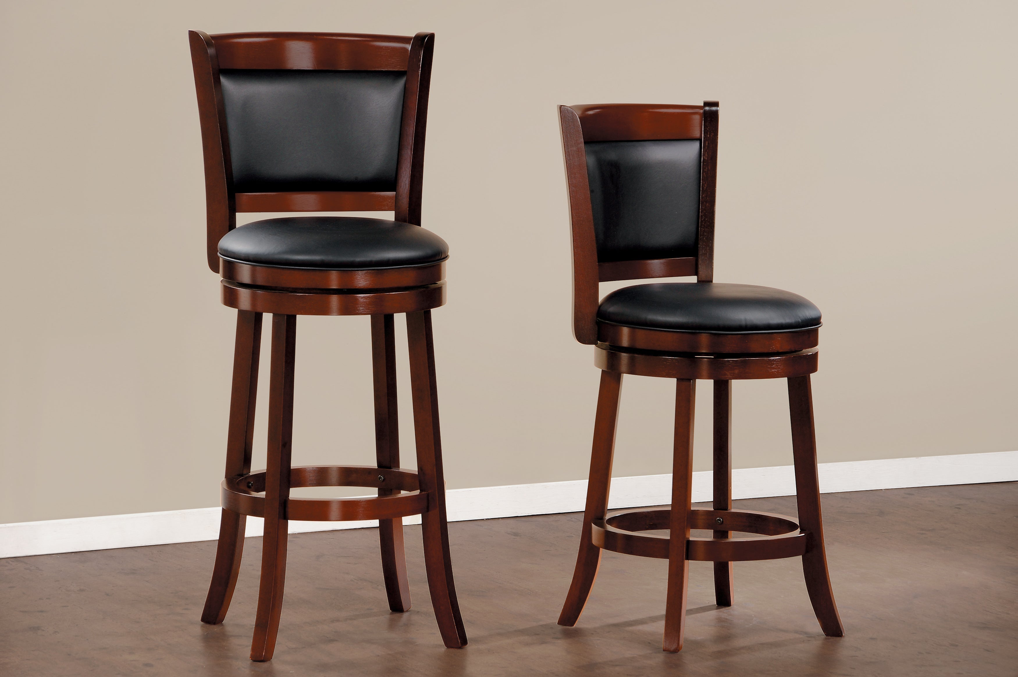 Shapel Dark Cherry Swivel Pub Height Chair - 1131-29S - Bien Home Furniture & Electronics