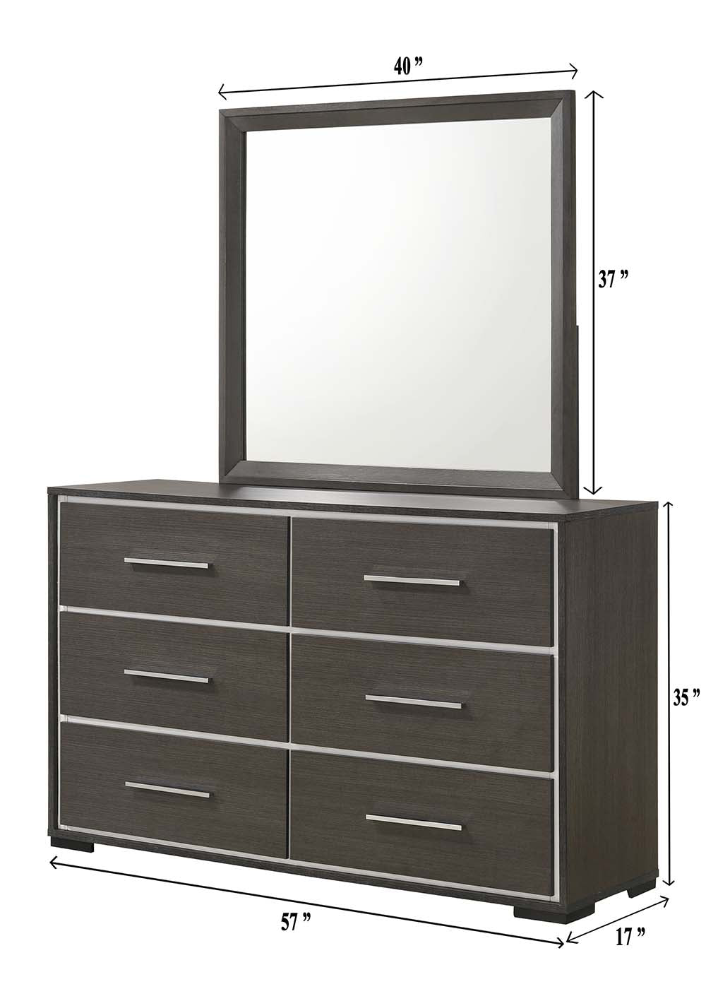 Sharpe Brown Upholstered Panel Youth Bedroom Set - SET | B4100-T-HB | B4100-T-FB | B4100-FT-RAIL | B4100-2 | B4100-4 - Bien Home Furniture & Electronics