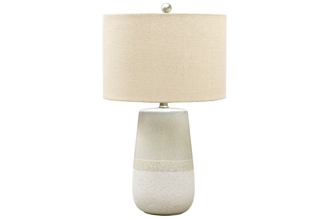 Shavon Beige/White Table Lamp - L100724 - Bien Home Furniture & Electronics