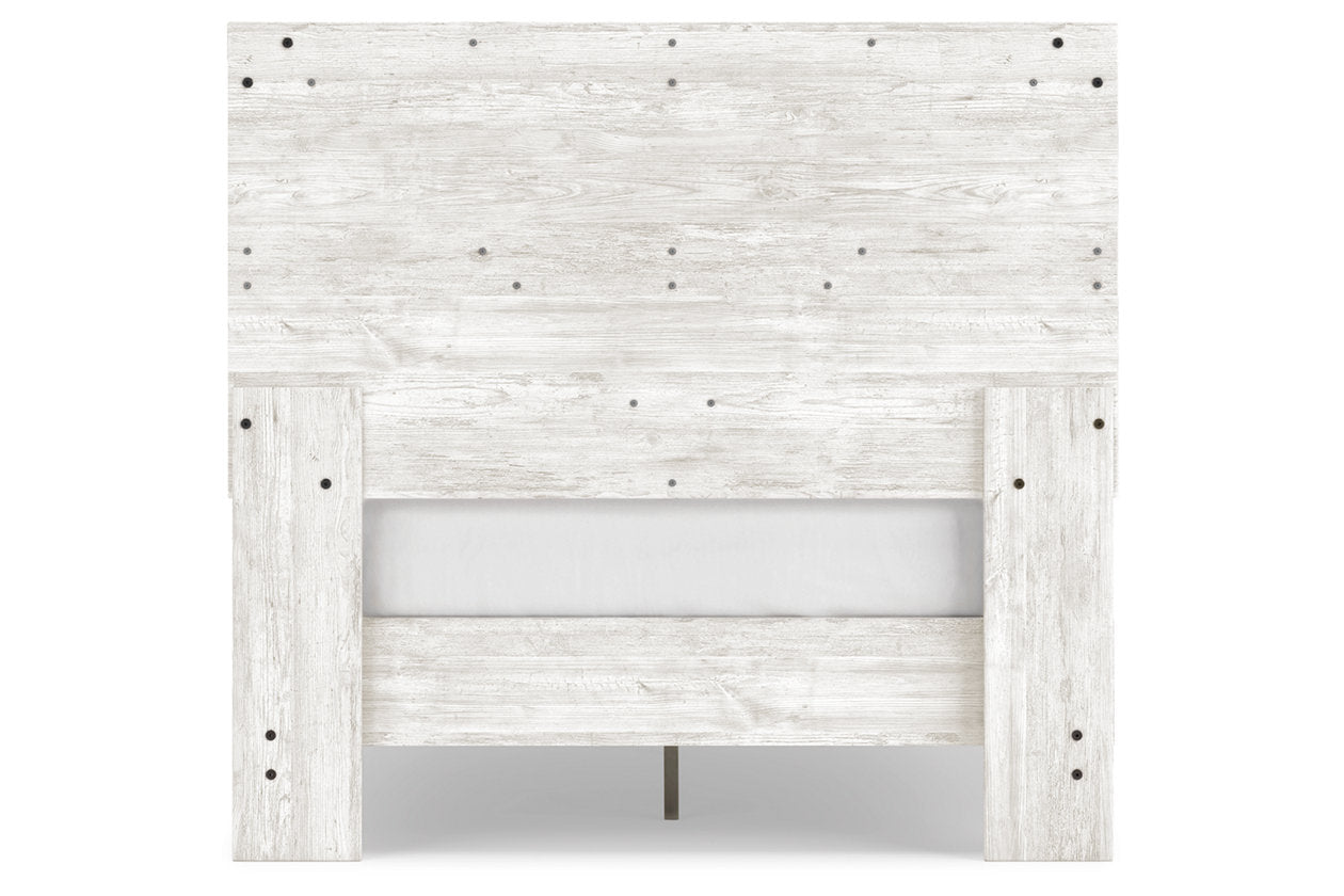 Shawburn White/Dark Charcoal Gray Full Crossbuck Panel Platform Bed - SET | EB4121-112 | EB4121-156 - Bien Home Furniture & Electronics