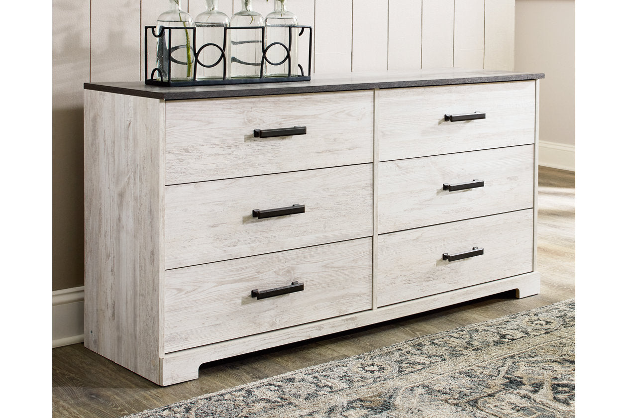Shawburn Whitewash/Charcoal Gray Dresser - EB4121-131 - Bien Home Furniture & Electronics