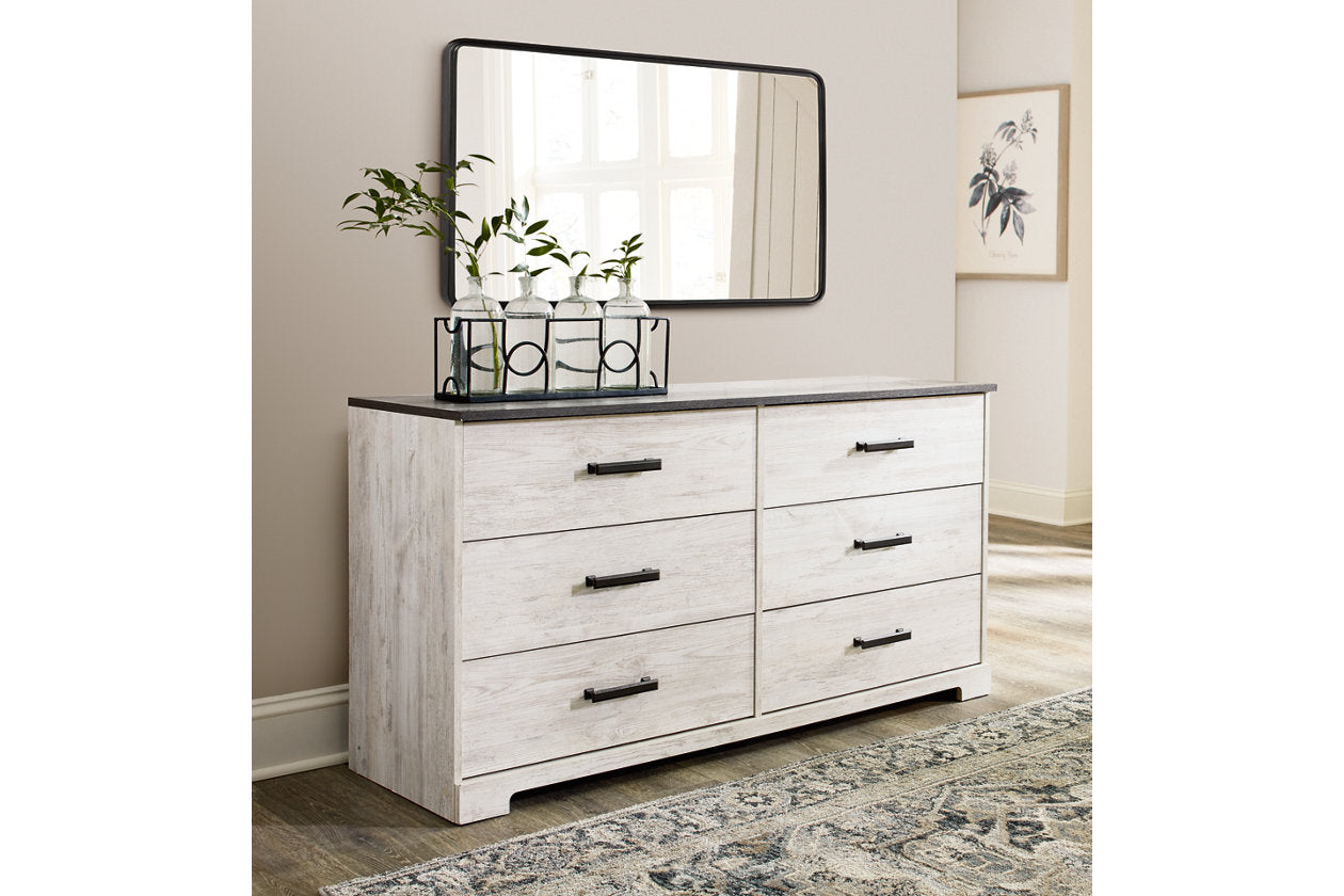 Shawburn Whitewash/Charcoal Gray Dresser - EB4121-131 - Bien Home Furniture & Electronics