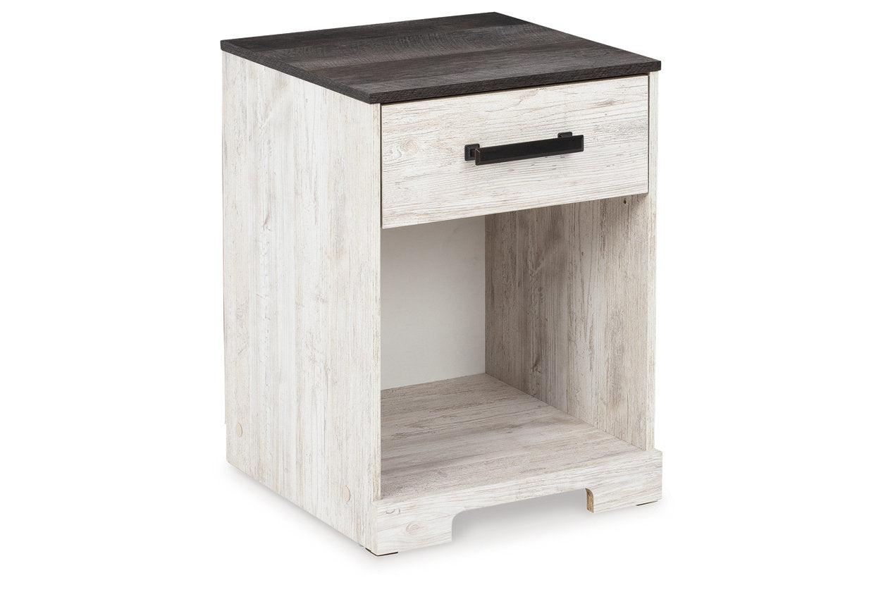 Shawburn Whitewash/Charcoal Gray Nightstand - EB4121-291 - Bien Home Furniture & Electronics