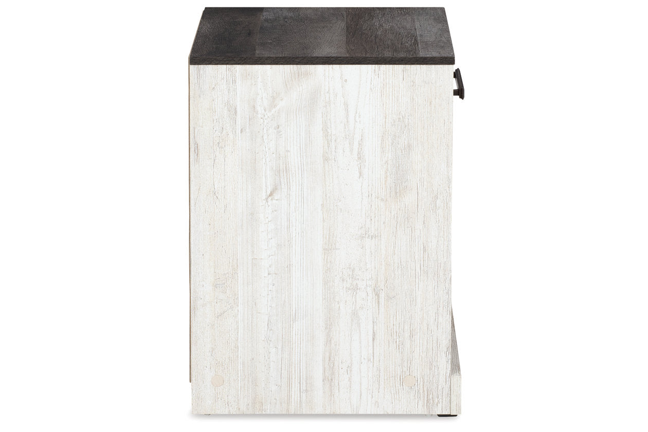Shawburn Whitewash/Charcoal Gray Nightstand - EB4121-291 - Bien Home Furniture & Electronics