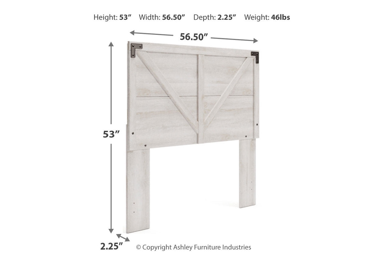 Shawburn Whitewash Full Crossbuck Panel Headboard - EB4121-156 - Bien Home Furniture & Electronics
