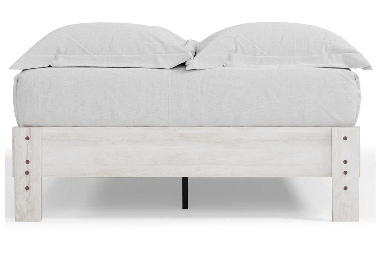 Shawburn Whitewash Full Platform Bed - EB4121-112 - Bien Home Furniture & Electronics