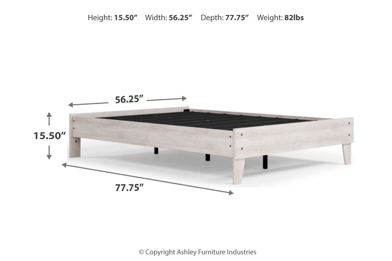 Shawburn Whitewash Full Platform Bed - EB4121-112 - Bien Home Furniture & Electronics