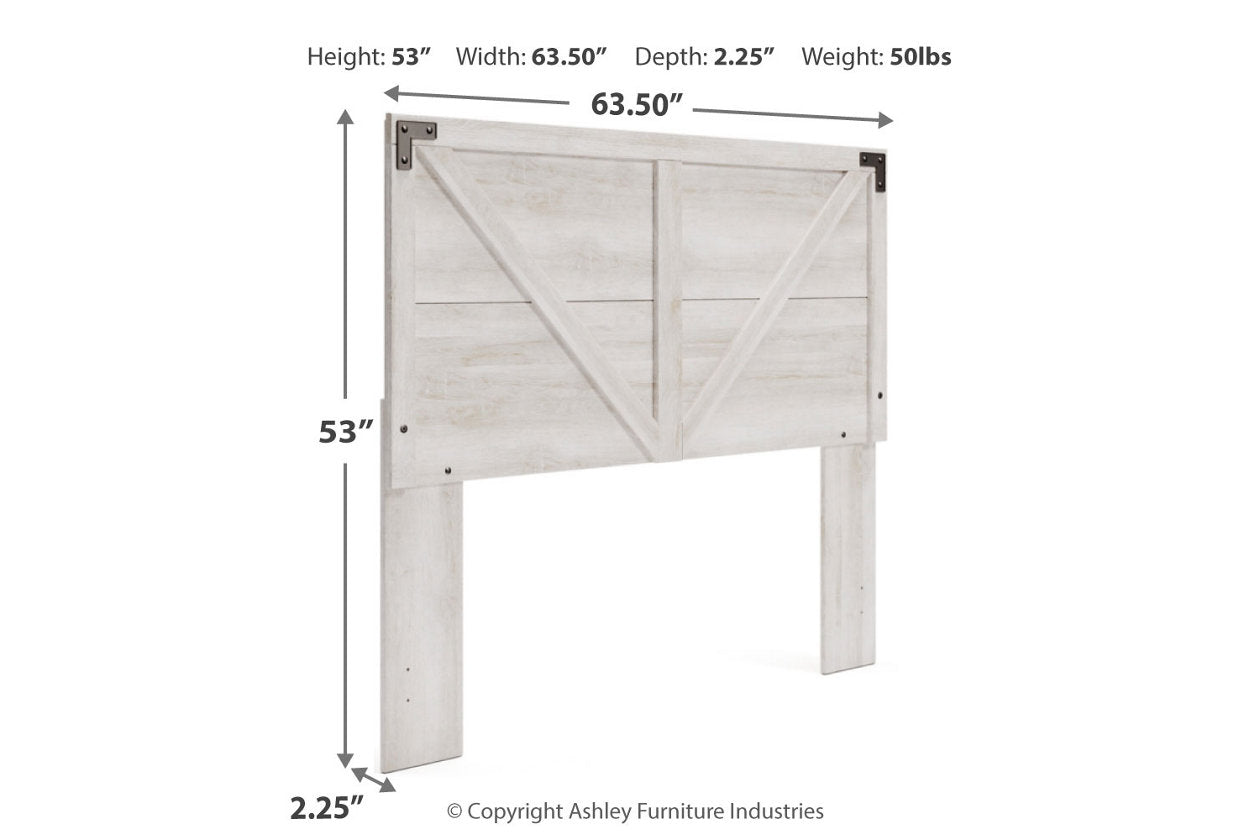 Shawburn Whitewash Queen Crossbuck Panel Headboard - EB4121-157 - Bien Home Furniture & Electronics