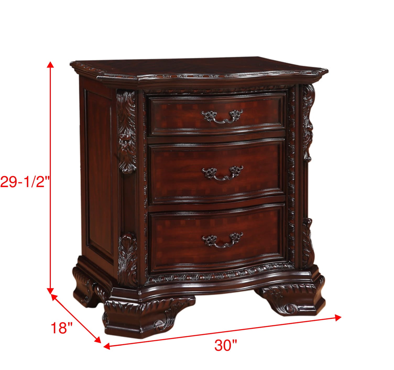 Sheffield Rich Brown Nightstand - B1100-2 - Bien Home Furniture & Electronics