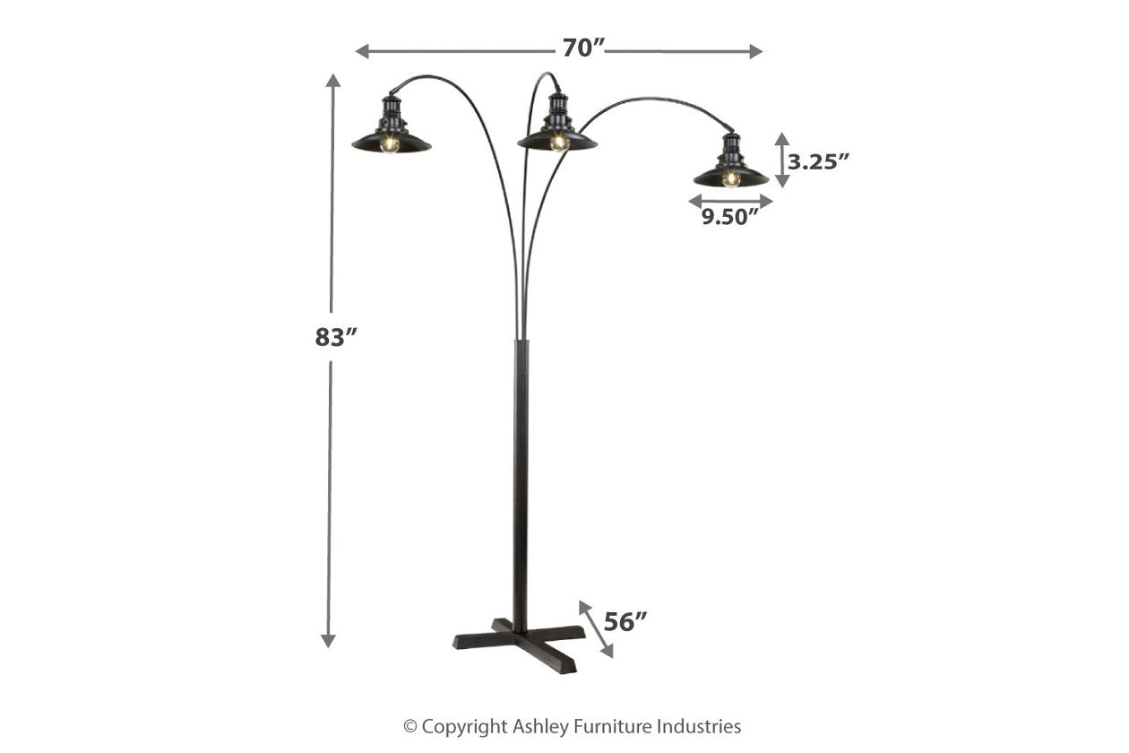 Sheriel Black Floor Lamp - L725059 - Bien Home Furniture & Electronics