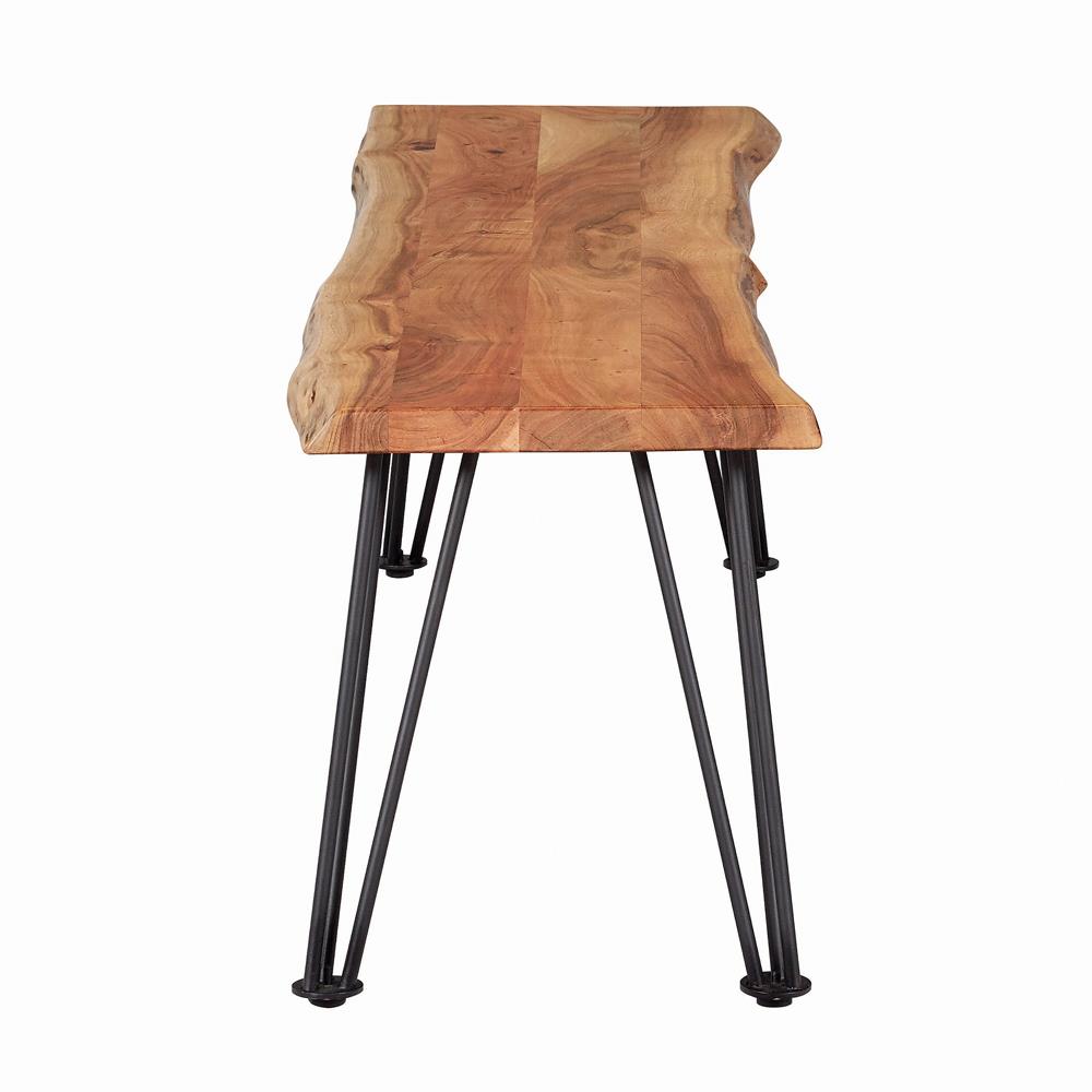 Sherman Natural Acacia/Matte Black Bench - 190913 - Bien Home Furniture & Electronics