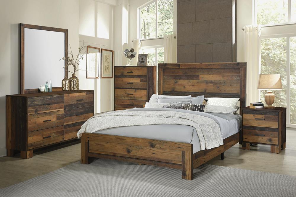 Sidney Rustic Pine Panel Youth Bedroom Set - SET | 223141T | 223142 | 223145 - Bien Home Furniture &amp; Electronics