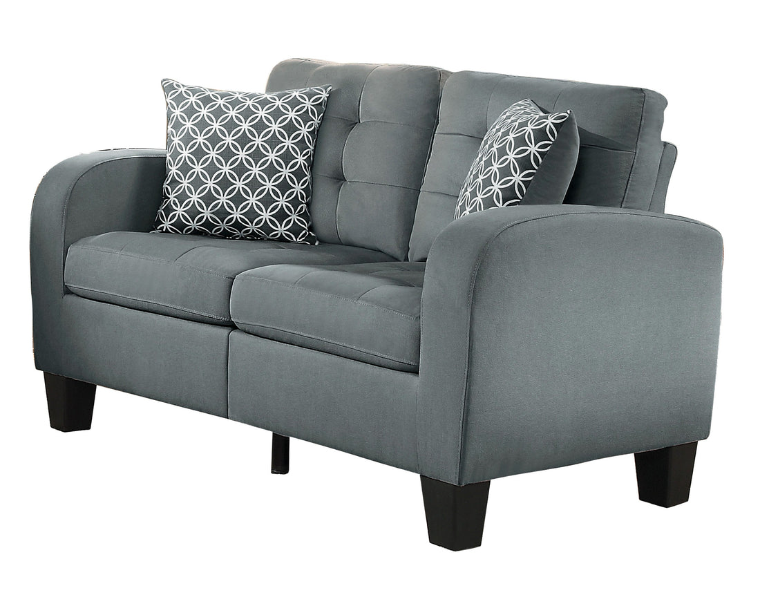 Sinclair Gray Loveseat - 8202GRY-2 - Bien Home Furniture &amp; Electronics