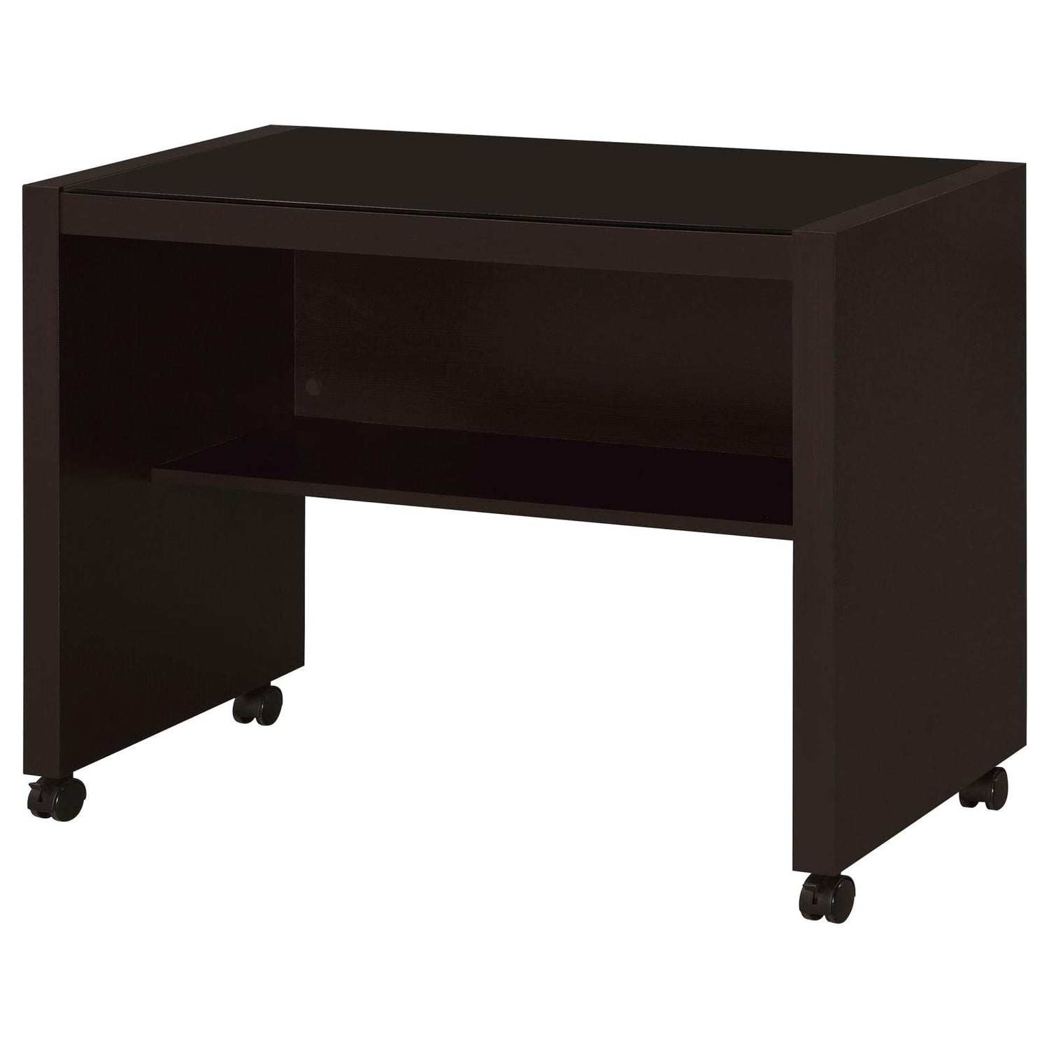 Skeena Cappuccino Mobile Return with Casters - 800902 - Bien Home Furniture &amp; Electronics