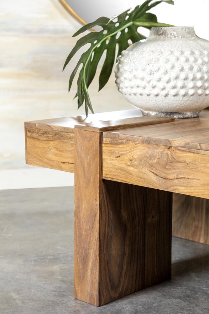 Skeet Natural Sheesham Wooden Square Coffee Table - 724138 - Bien Home Furniture & Electronics