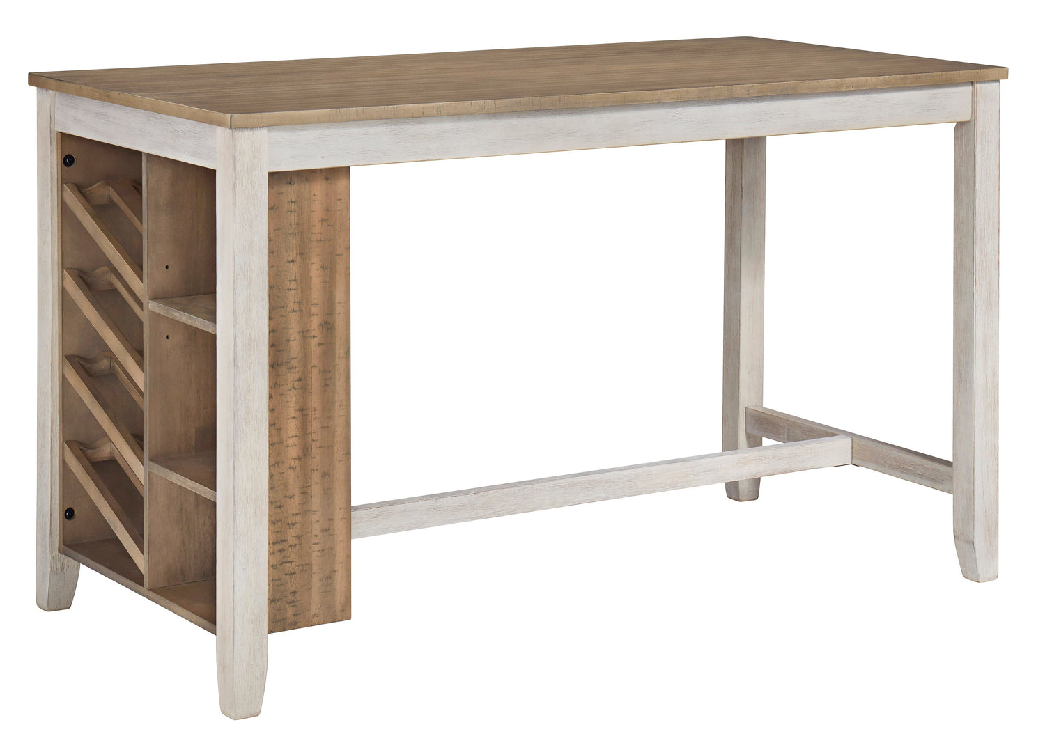 Skempton White/Light Brown 5-Piece Counter Height Set w/ Stools - SET | D394-32 | D394-024(2) - Bien Home Furniture & Electronics