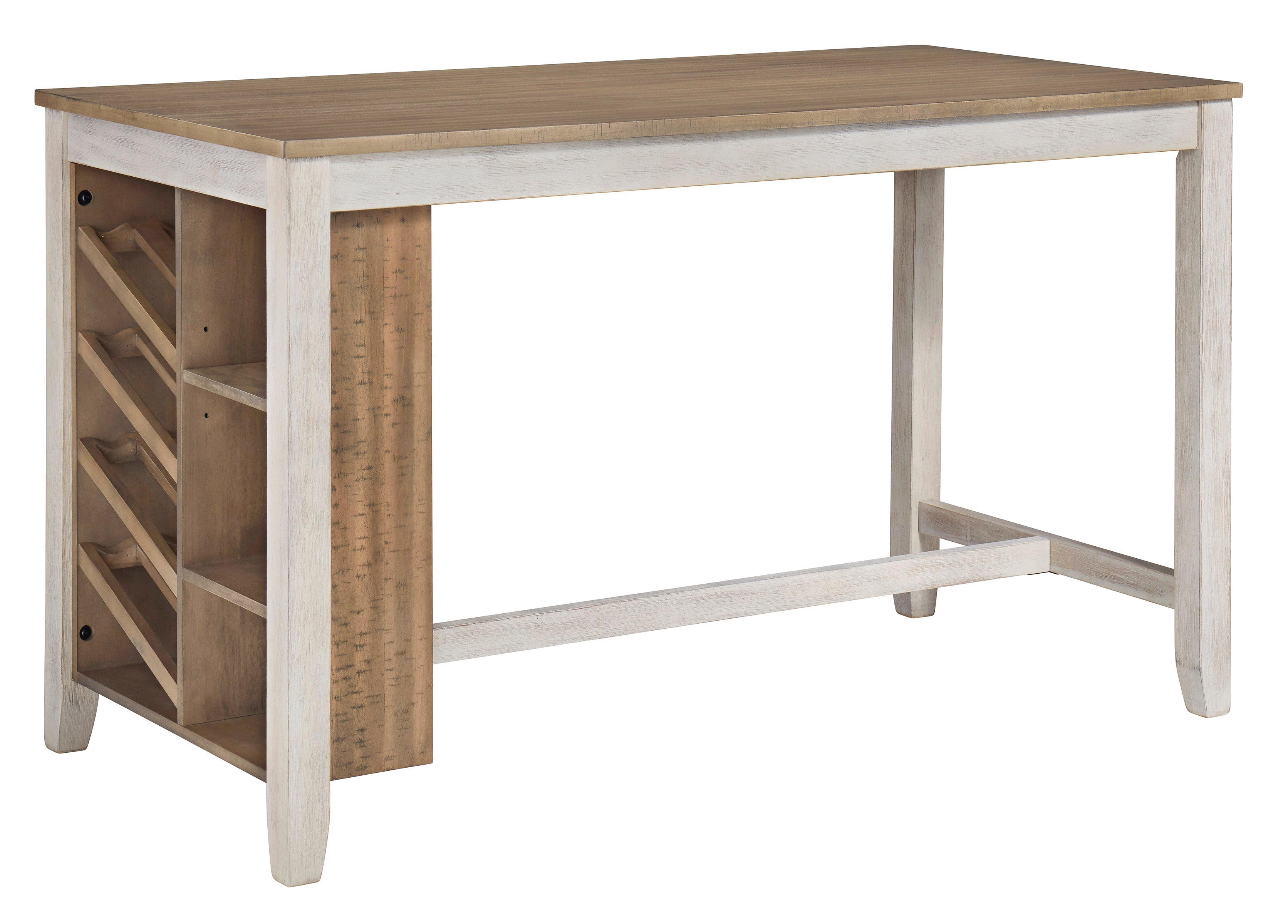 Skempton White/Light Brown 5-Piece Counter Height Set w/ Stools - SET | D394-32 | D394-024(2) - Bien Home Furniture & Electronics
