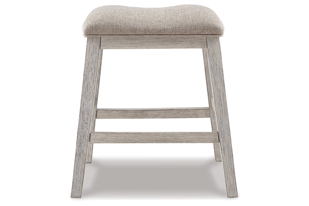 Skempton White/Light Brown Counter Height Barstool, Set of 2 - D394-024 - Bien Home Furniture & Electronics