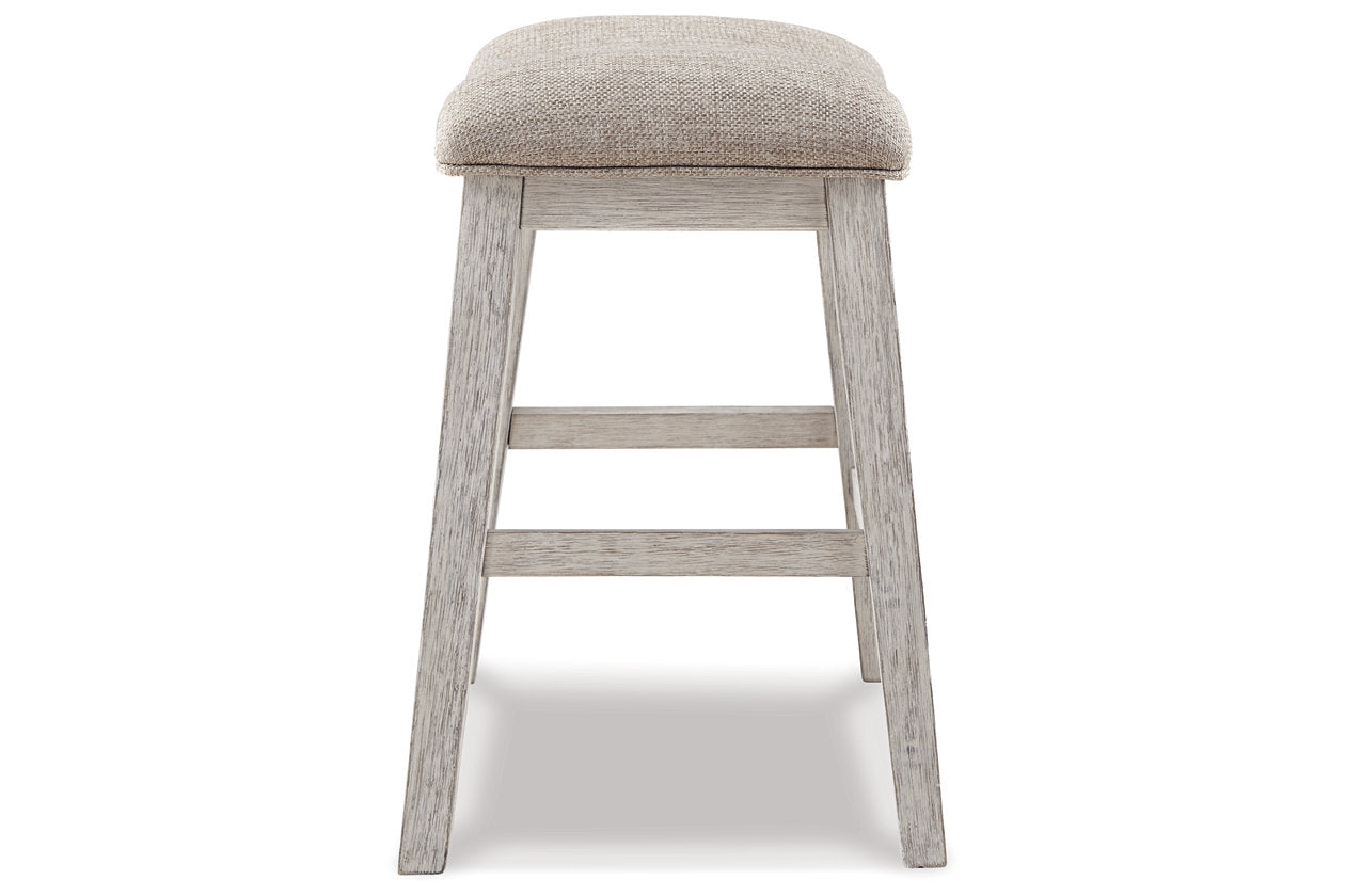 Skempton White/Light Brown Counter Height Barstool, Set of 2 - D394-024 - Bien Home Furniture & Electronics