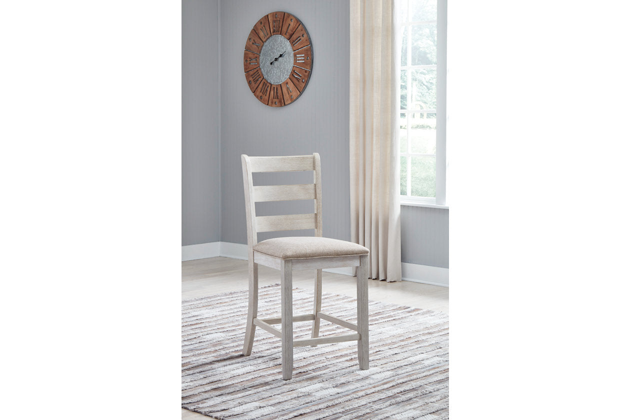 Skempton White/Light Brown Counter Height Chair, Set of 2 - D394-124 - Bien Home Furniture & Electronics