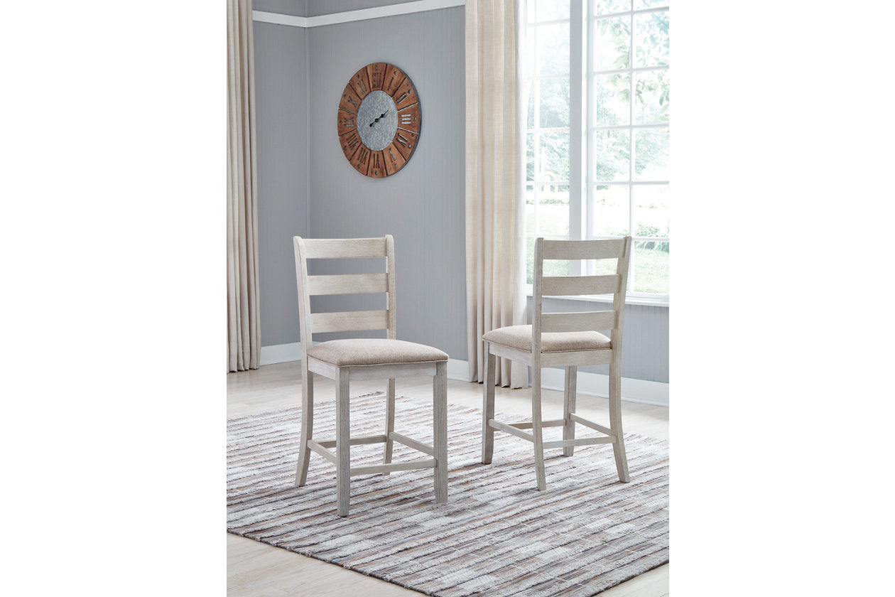Skempton White/Light Brown Counter Height Chair, Set of 2 - D394-124 - Bien Home Furniture & Electronics