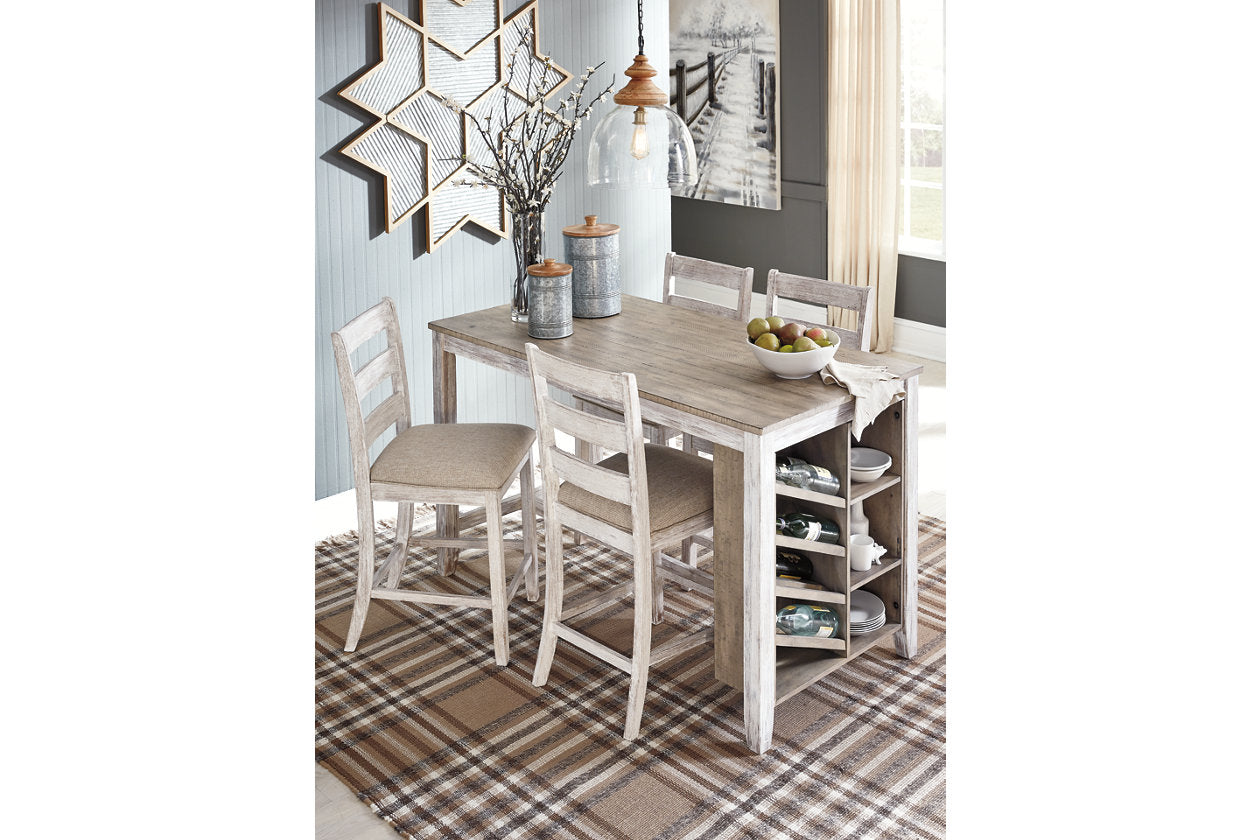 Skempton White/Light Brown Counter Height Dining Table - D394-32 - Bien Home Furniture & Electronics