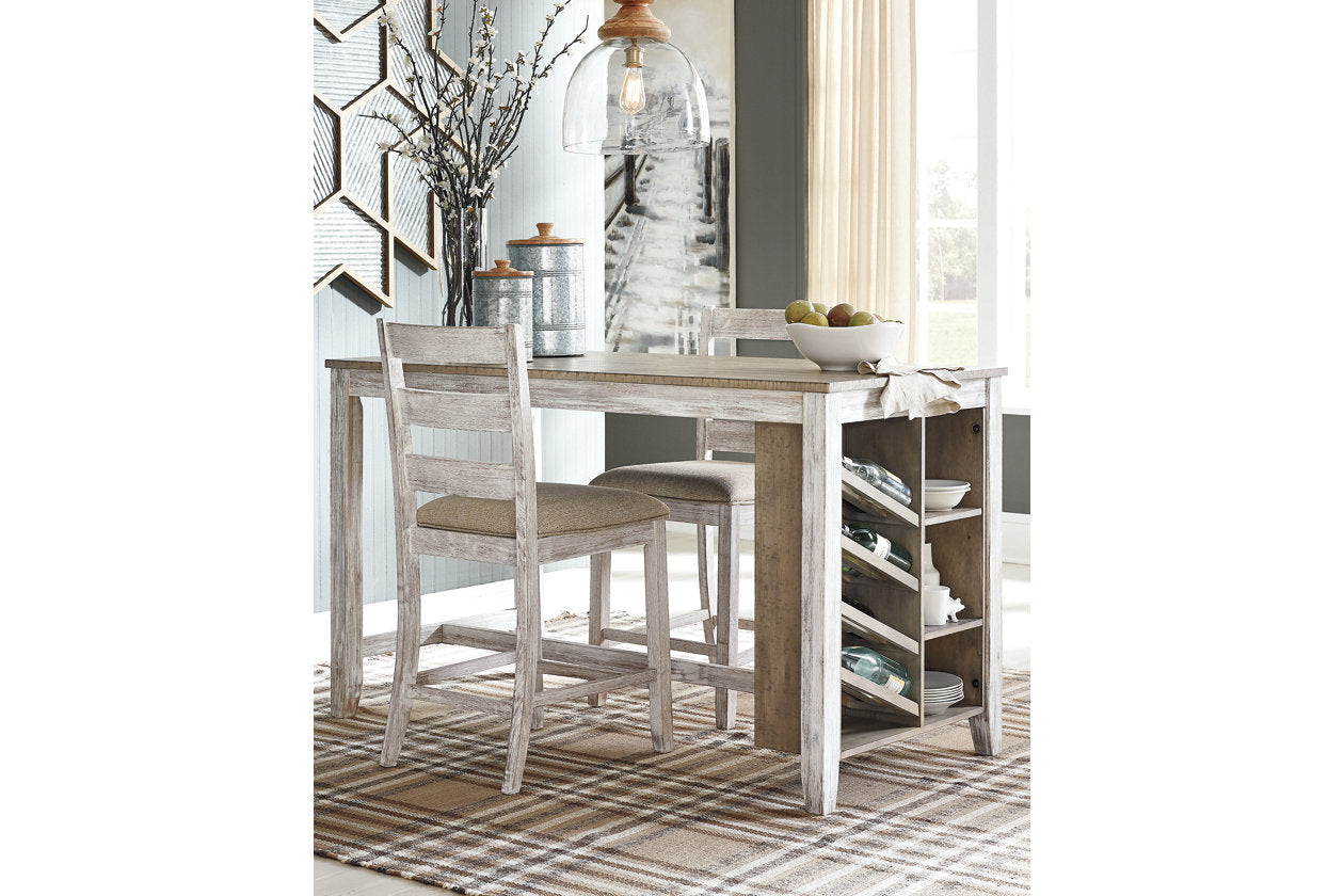 Skempton White/Light Brown Counter Height Dining Table - D394-32 - Bien Home Furniture & Electronics