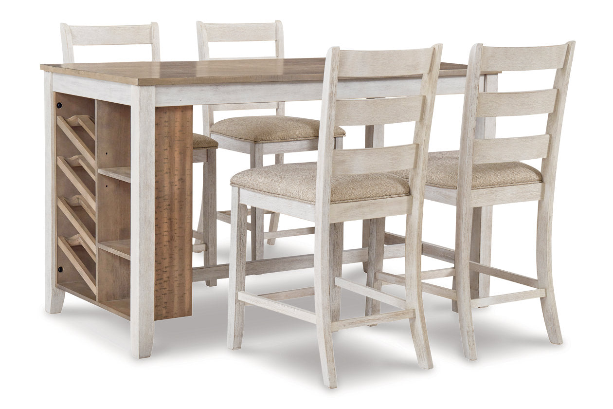 Skempton White/Light Brown Counter Height Dining Table - D394-32 - Bien Home Furniture & Electronics