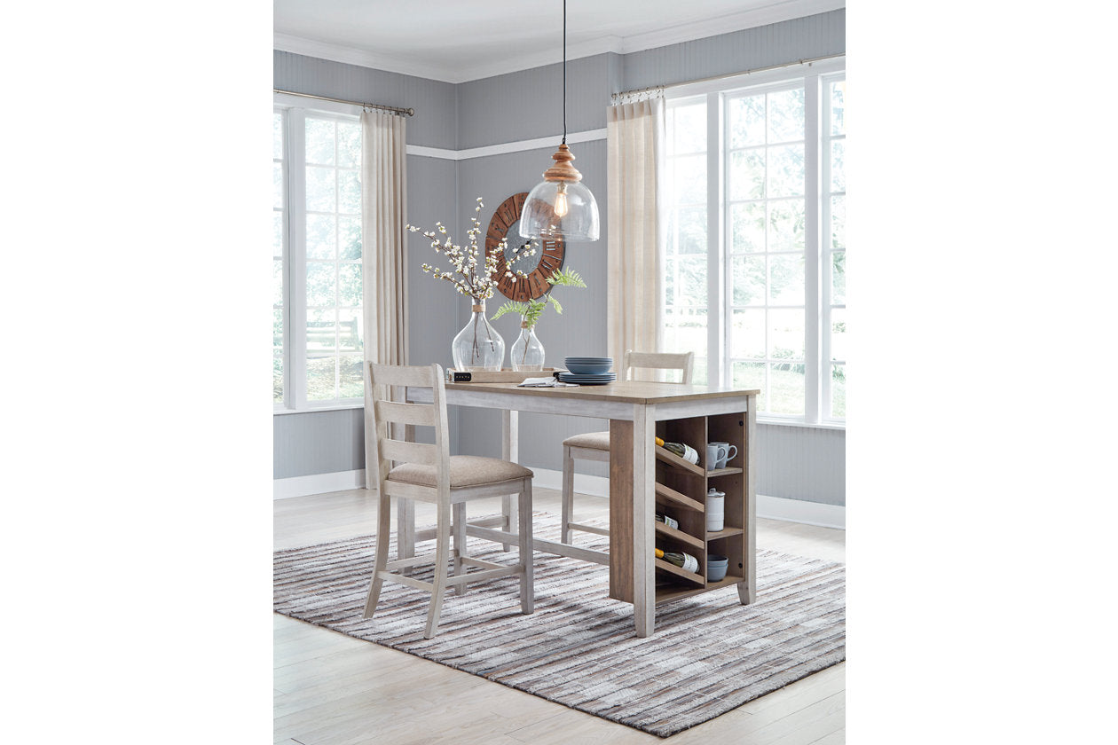 Skempton White/Light Brown Counter Height Dining Table - D394-32 - Bien Home Furniture & Electronics