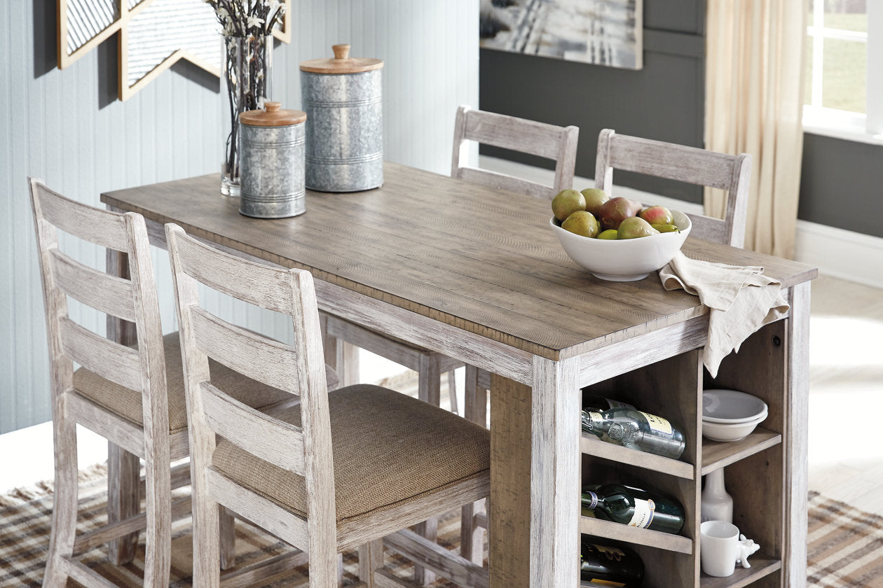 Skempton White/Light Brown Counter Height Dining Table - D394-32 - Bien Home Furniture & Electronics