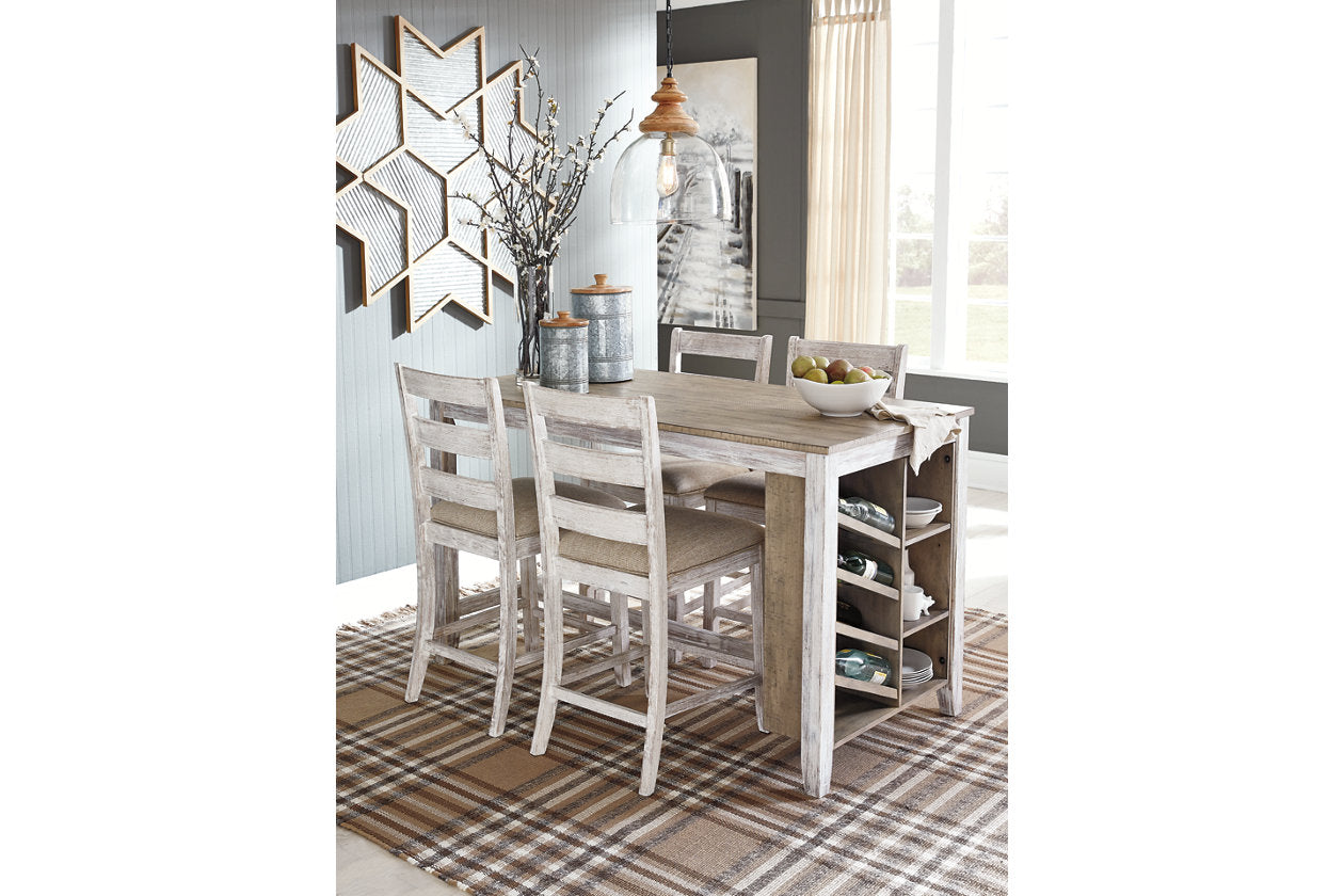 Skempton White/Light Brown Counter Height Dining Table - D394-32 - Bien Home Furniture & Electronics