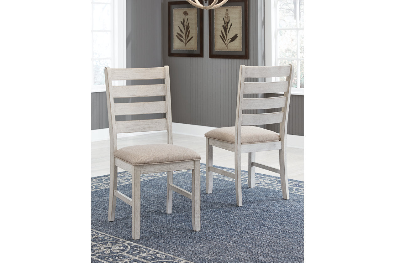Skempton White/Light Brown Dining Chair, Set of 2 - D394-01 - Bien Home Furniture & Electronics
