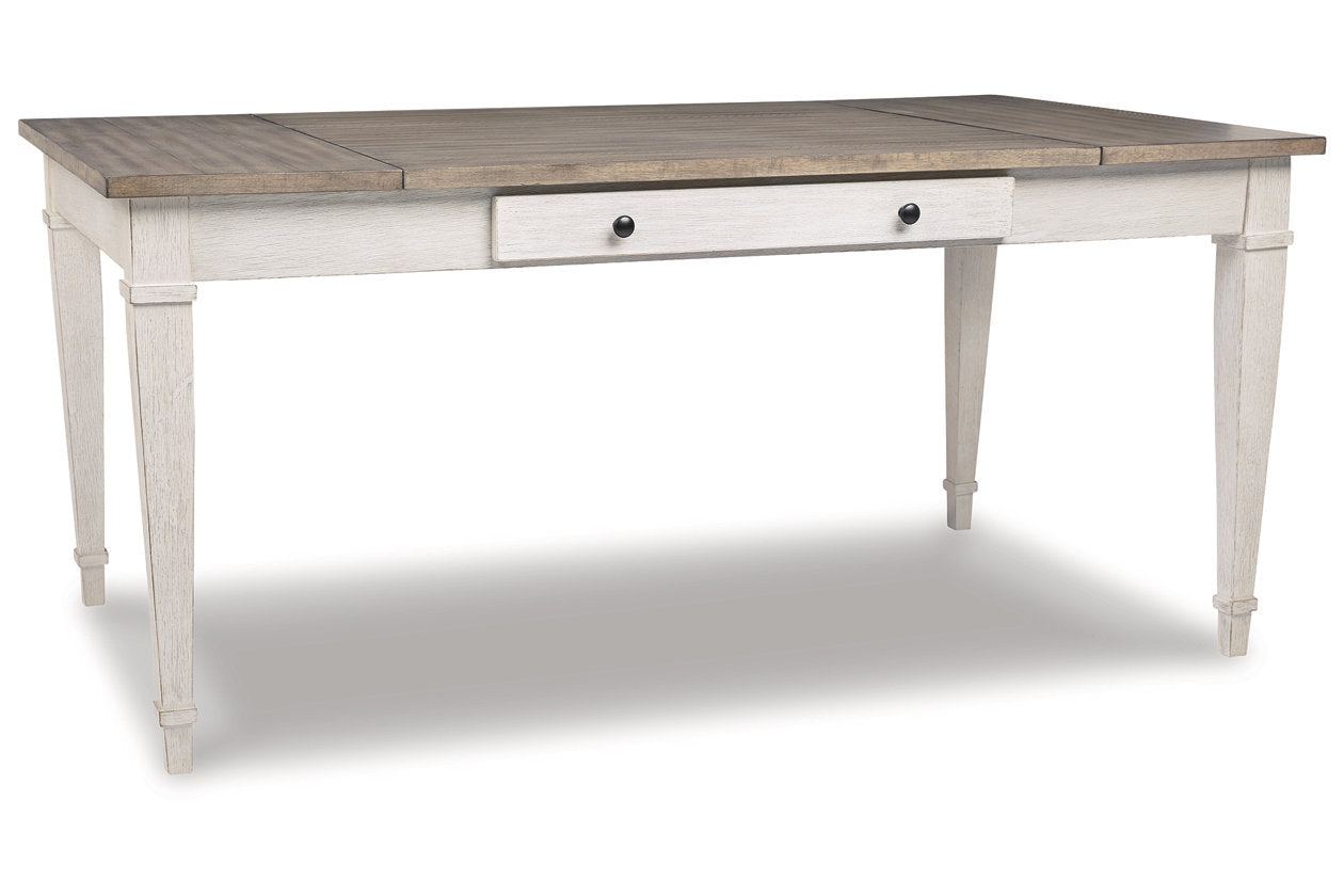 Skempton White/Light Brown Dining Table - D394-25 - Bien Home Furniture & Electronics