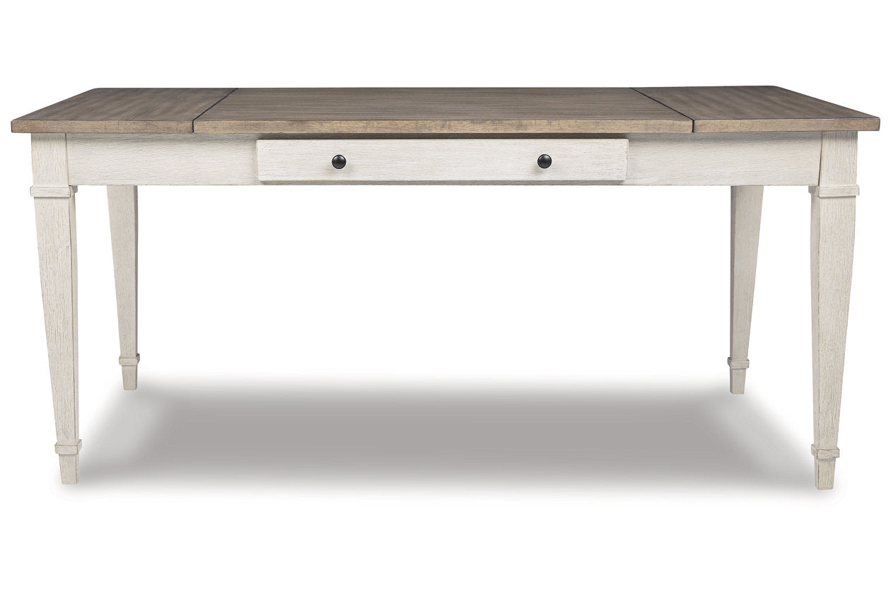Skempton White/Light Brown Dining Table - D394-25 - Bien Home Furniture & Electronics