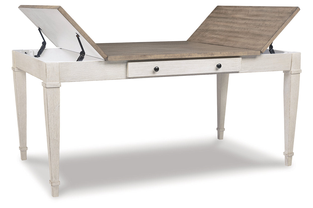 Skempton White/Light Brown Dining Table - D394-25 - Bien Home Furniture & Electronics