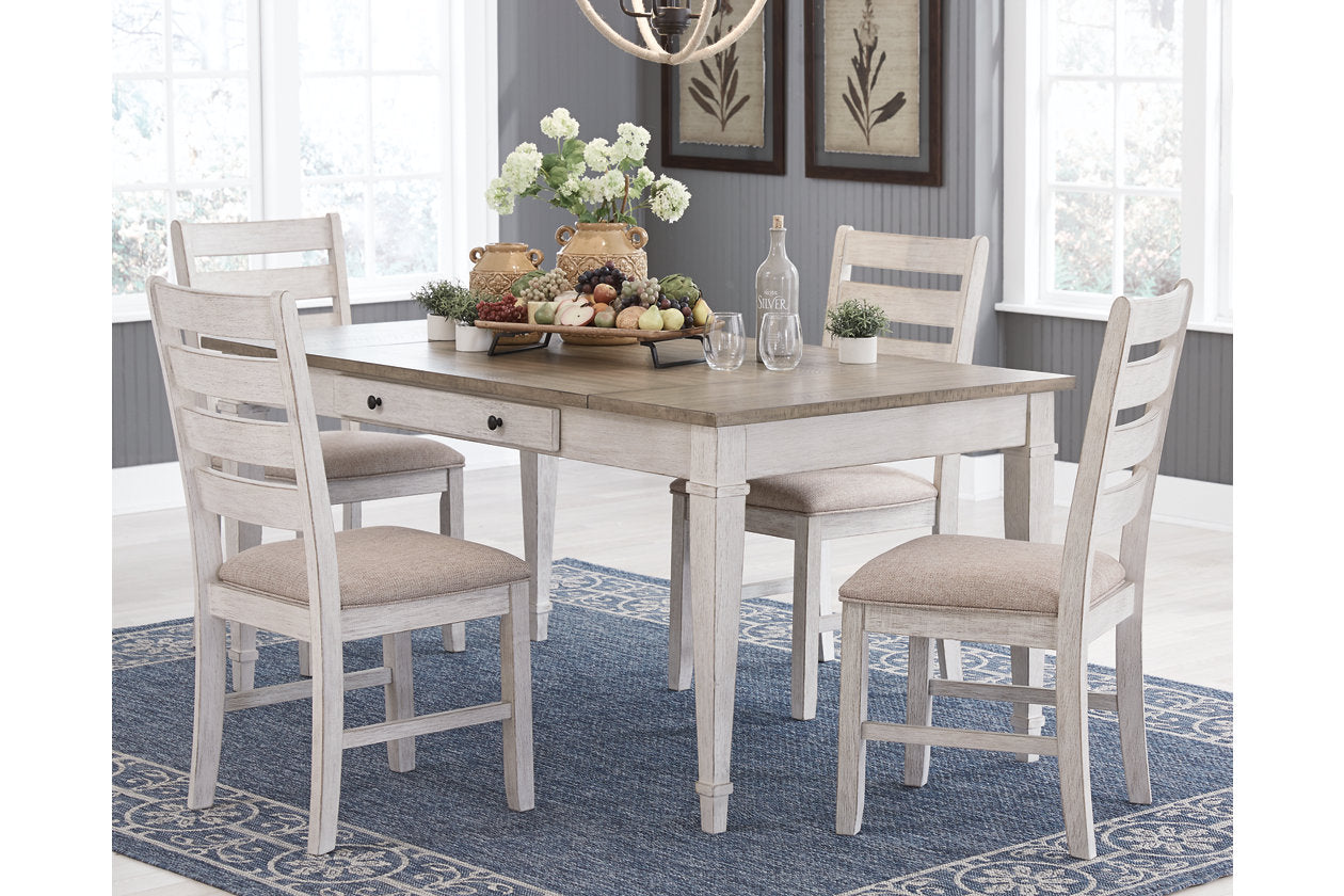 Skempton White/Light Brown Dining Table - D394-25 - Bien Home Furniture & Electronics