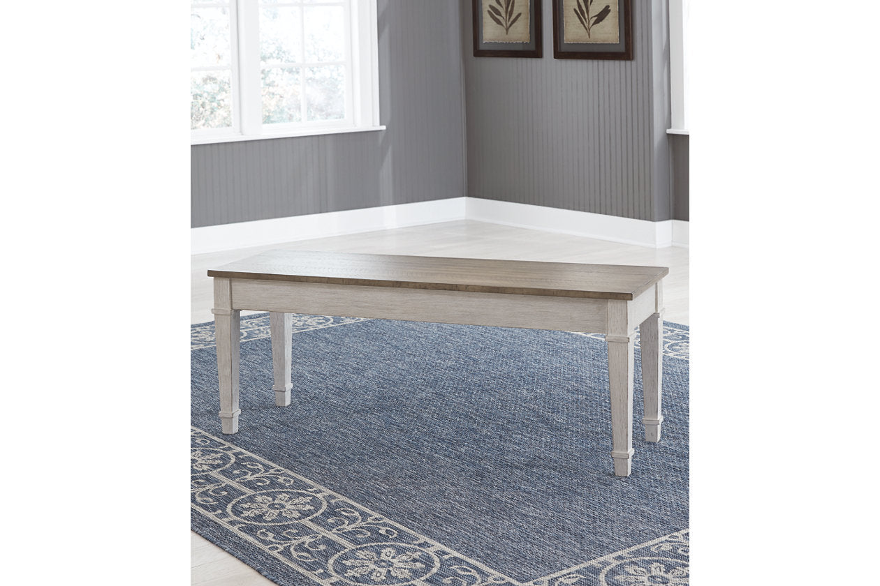 Skempton White/Light Brown Storage Bench - D394-00 - Bien Home Furniture & Electronics