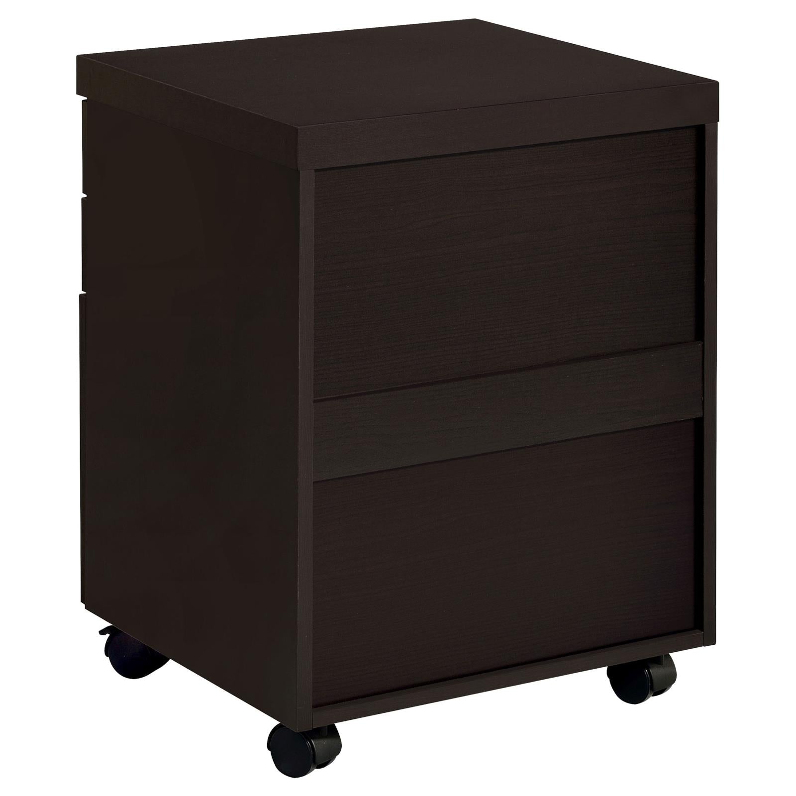 Skylar 3-Drawer Mobile File Cabinet Cappuccino - 800894 - Bien Home Furniture &amp; Electronics