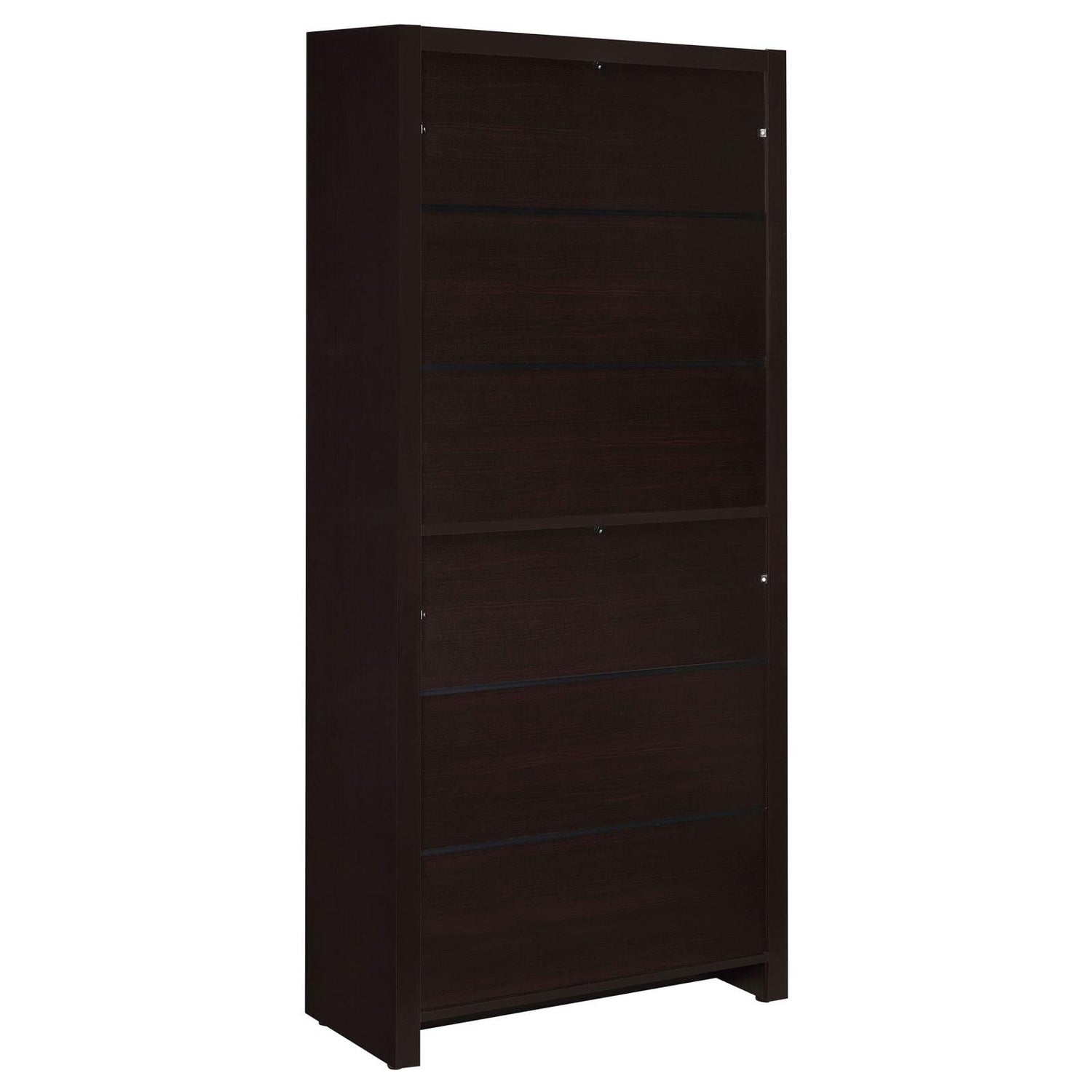 Skylar Cappuccino 5-Shelf Bookcase with Storage Drawer - 800905 - Bien Home Furniture & Electronics