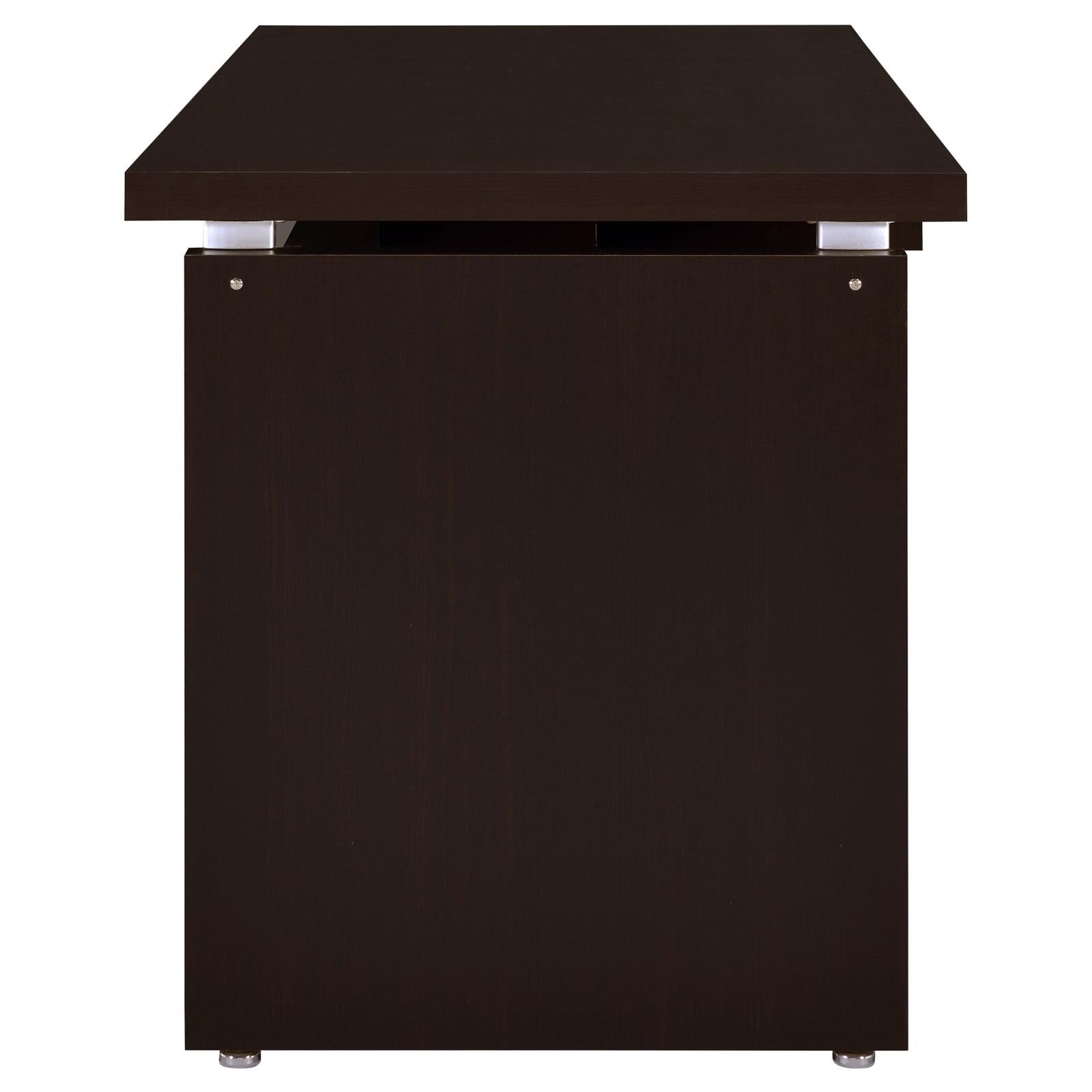 Skylar Cappuccino Computer Desk with Keyboard Drawer - 800891 - Bien Home Furniture & Electronics