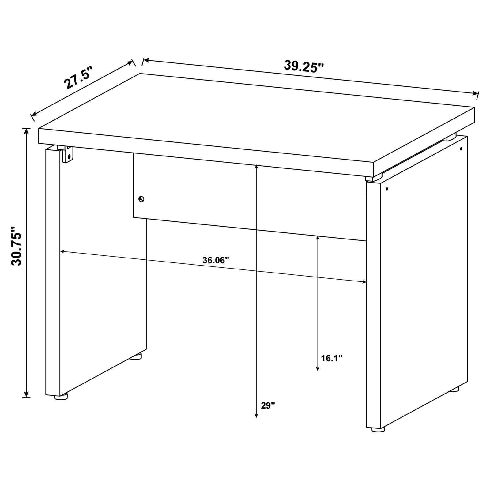 Skylar Cappuccino Extension Desk - 800892 - Bien Home Furniture & Electronics