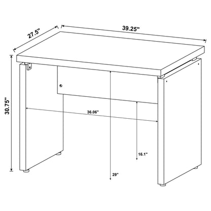 Skylar Cappuccino Extension Desk - 800892 - Bien Home Furniture &amp; Electronics