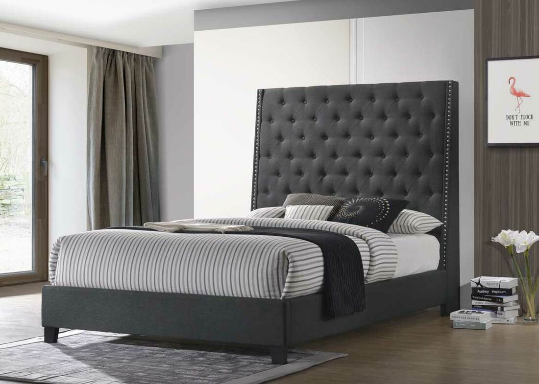 Sleepy Charcoal Gray Queen Bed - HH330 Queen - Bien Home Furniture &amp; Electronics