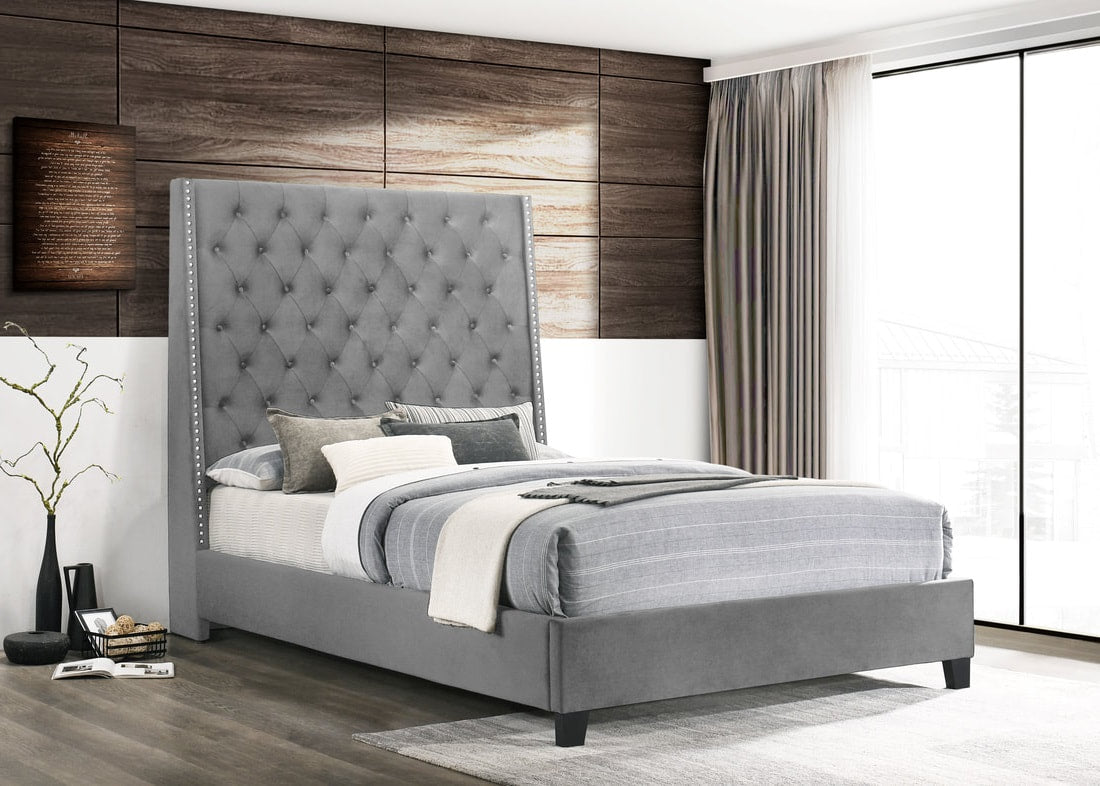 Sleepy Gray 6FT Queen Bed - HH530Grey Queen - Bien Home Furniture &amp; Electronics