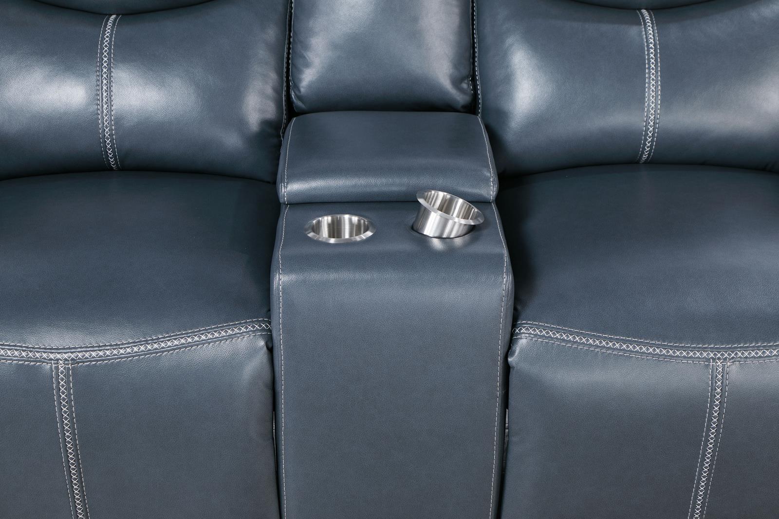 Sloane 2-piece Upholstered Motion Reclining Sofa Set Blue - 610271-S2 - Bien Home Furniture & Electronics