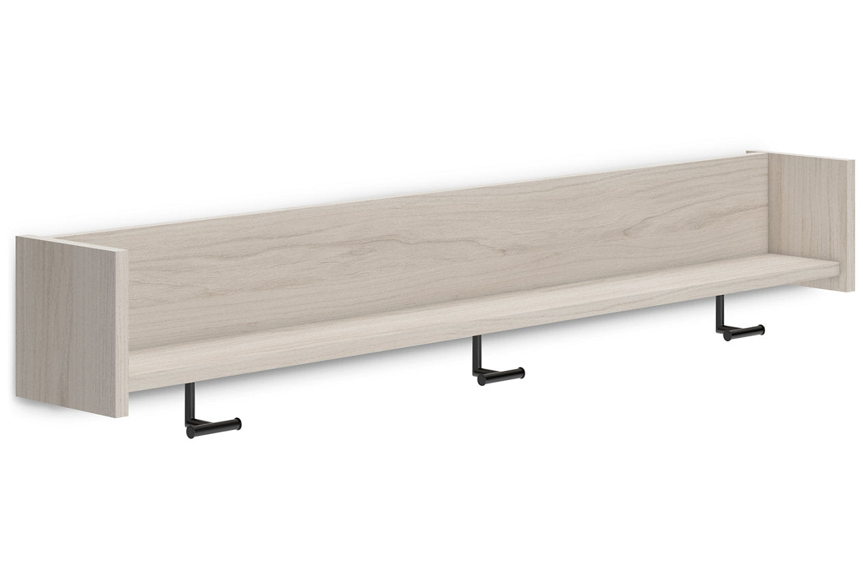 Socalle Light Natural Wall Mounted Coat Rack with Shelf - EA1864-151 - Bien Home Furniture & Electronics