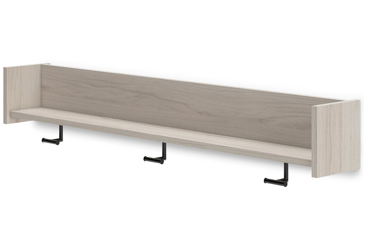 Socalle Light Natural Wall Mounted Coat Rack with Shelf - EA1864-151 - Bien Home Furniture & Electronics