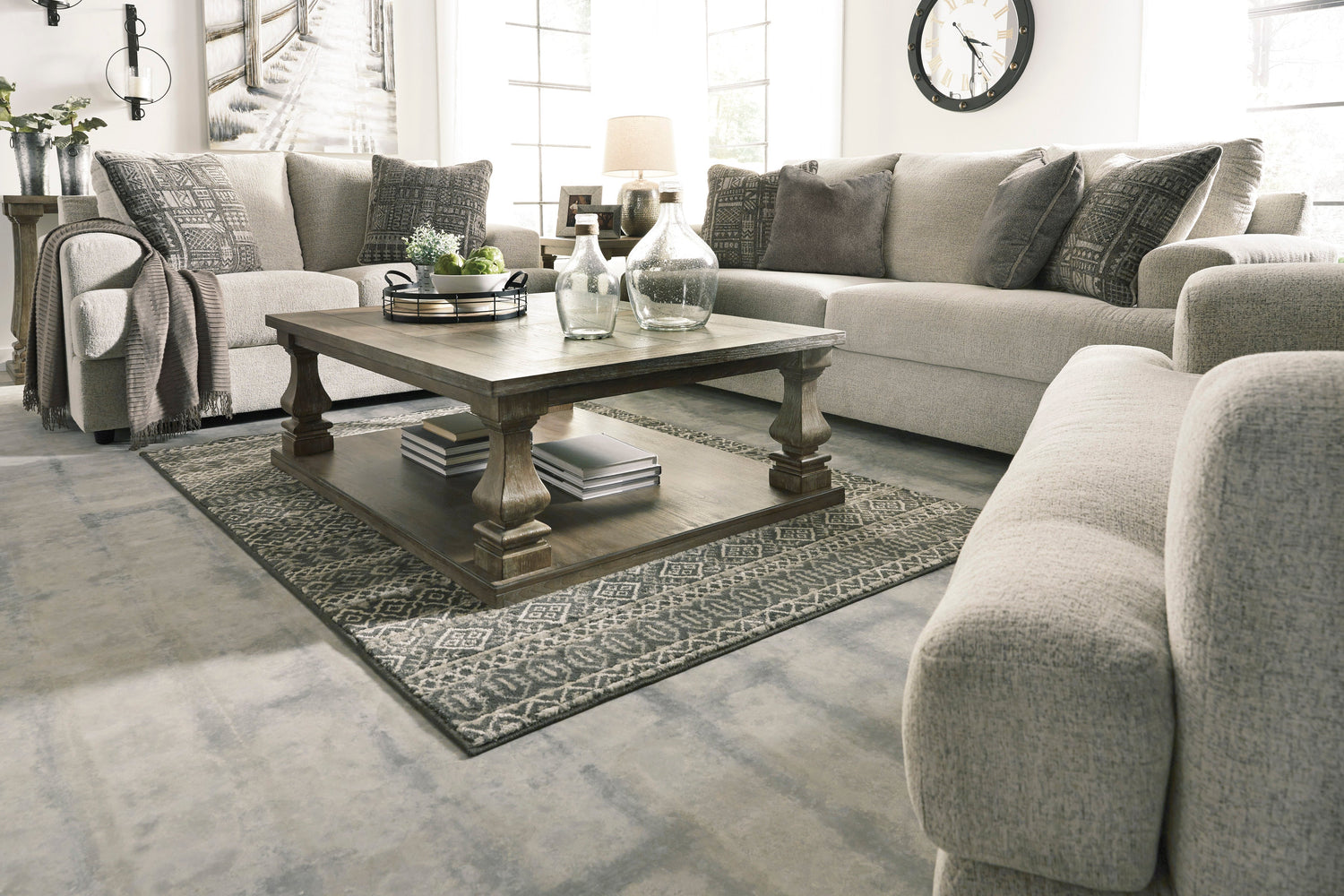 Soletren Stone Living Room Set - SET | 9510438 | 9510435 | 9510423 | 9510444 | 9510408 - Bien Home Furniture & Electronics